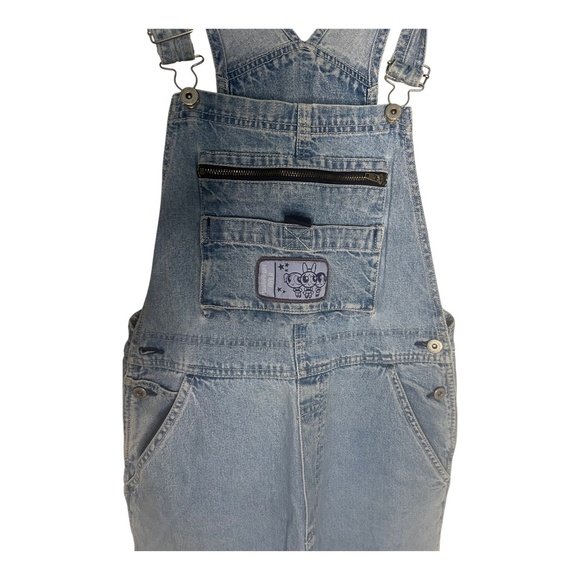 Vtg Y2K PowerPuff Girls Denim Overalls Medium 100% Cotton - Picture 2 of 6